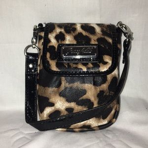 Grace Adele leopard print wristlet nwot